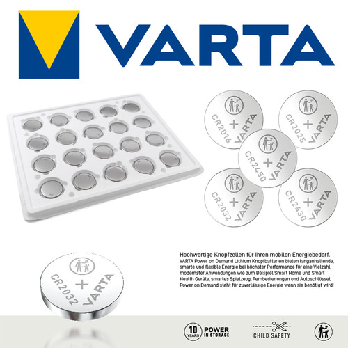 Varta knopfzellen bulk cr2016 - varta,