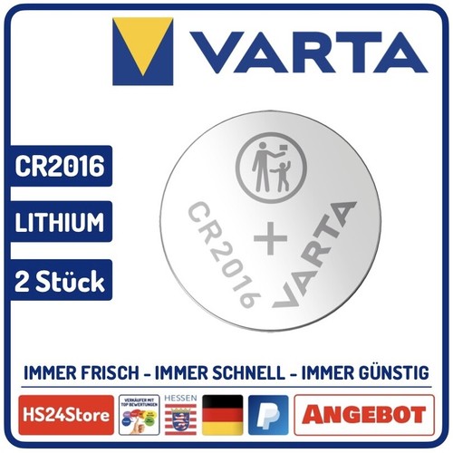 Knopfzellen varta cr2016 - knopfzellen,