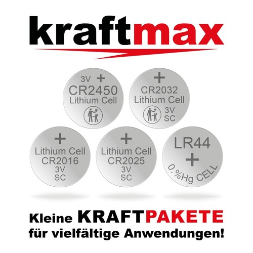 Knopfzellen kraftmax cr2016 - kraftmax,