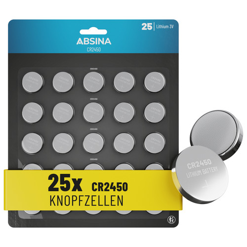 Absina 25x knopfzellen cr2450 - absina,